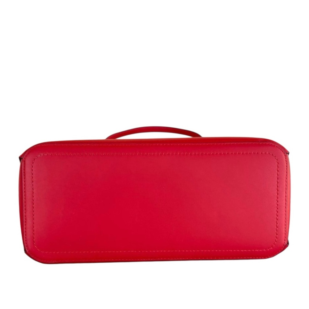 Michael Kors Manhattan Large Shoulder Smooth Leather Tote Bag Red - Picture 4 of 8